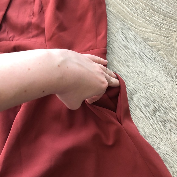 C/ MEO Collective | Maroon Halter Dress - Picture 9 of 12